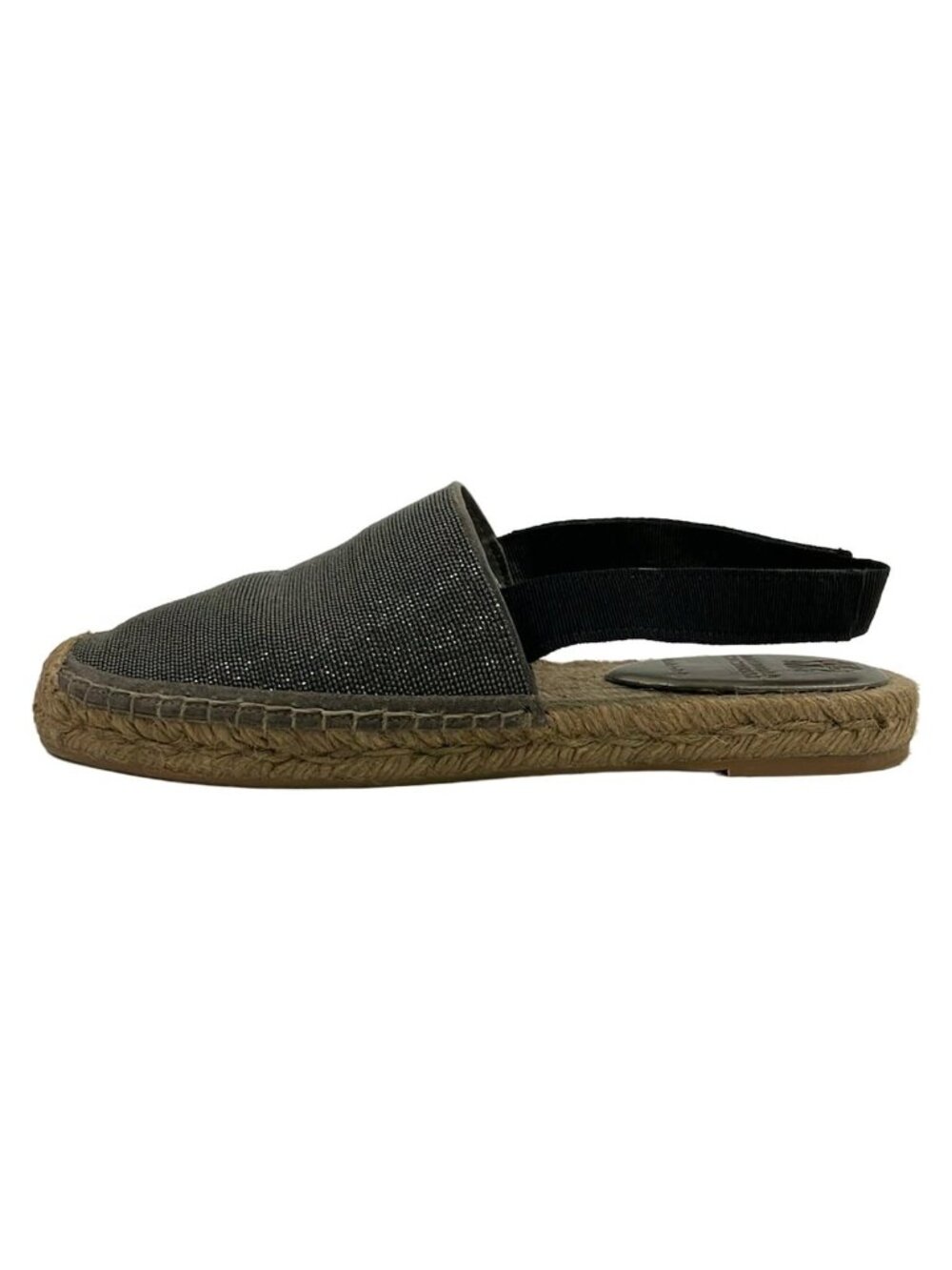 Brunello Cucinelli Sandals Dark Gray Black Espadrilles Monile